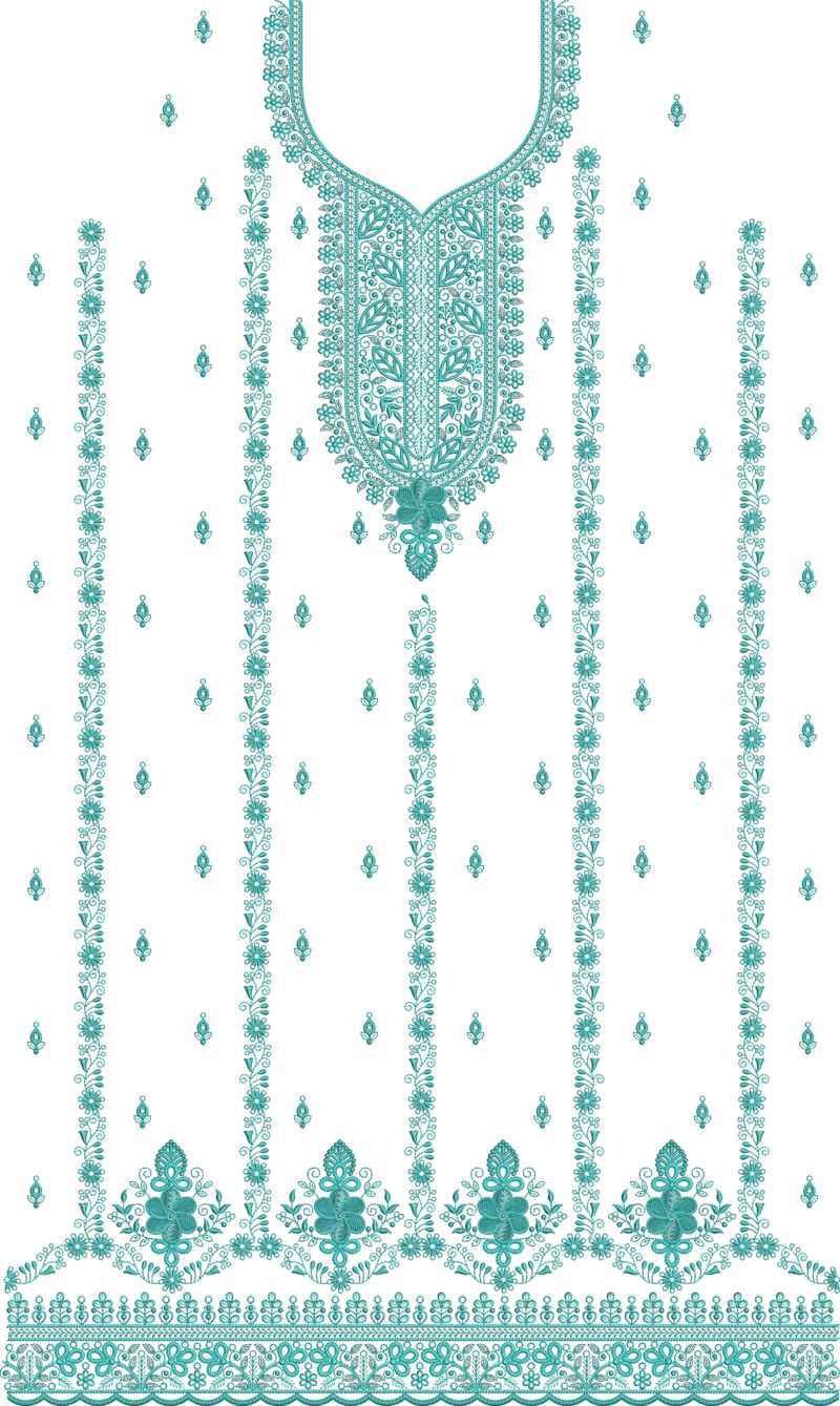 Single Head Dress Embroidery