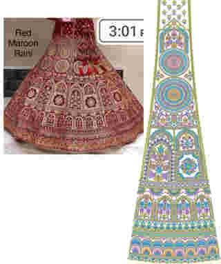 Cording Lehenga Design